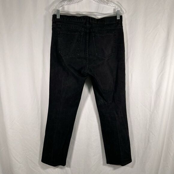 Lauren Ralph Lauren Jeans Women 10 Black Denim High Rise Button Zip Cotton Blend - Picture 7 of 10